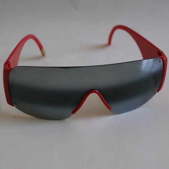 Vintage Rimless Wrap Around Ravon Blade Sunglasses - Picture 1 of 5